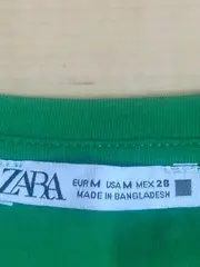 Vorschaubild 3 von Damen T-Shirt Grün Gr. 38/M Kurzarm Casual Basic