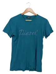 Vorschaubild 1 von Damen T-Shirt Petrol Gr. 38/M Casual Logo-Print
