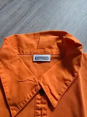 Vorschaubild 4 von Damen Hemdbluse Gr. 38;M Ärmellos Orange Casual Baumwolle