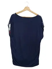 Vorschaubild 2 von Damen Bluse Gr. 40/M Mehrfarbig Gemustert Viskose