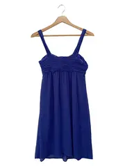 Vorschaubild 2 von Damen Freizeitkleid Gr. 32/XXS Blau Elegant Klassisch