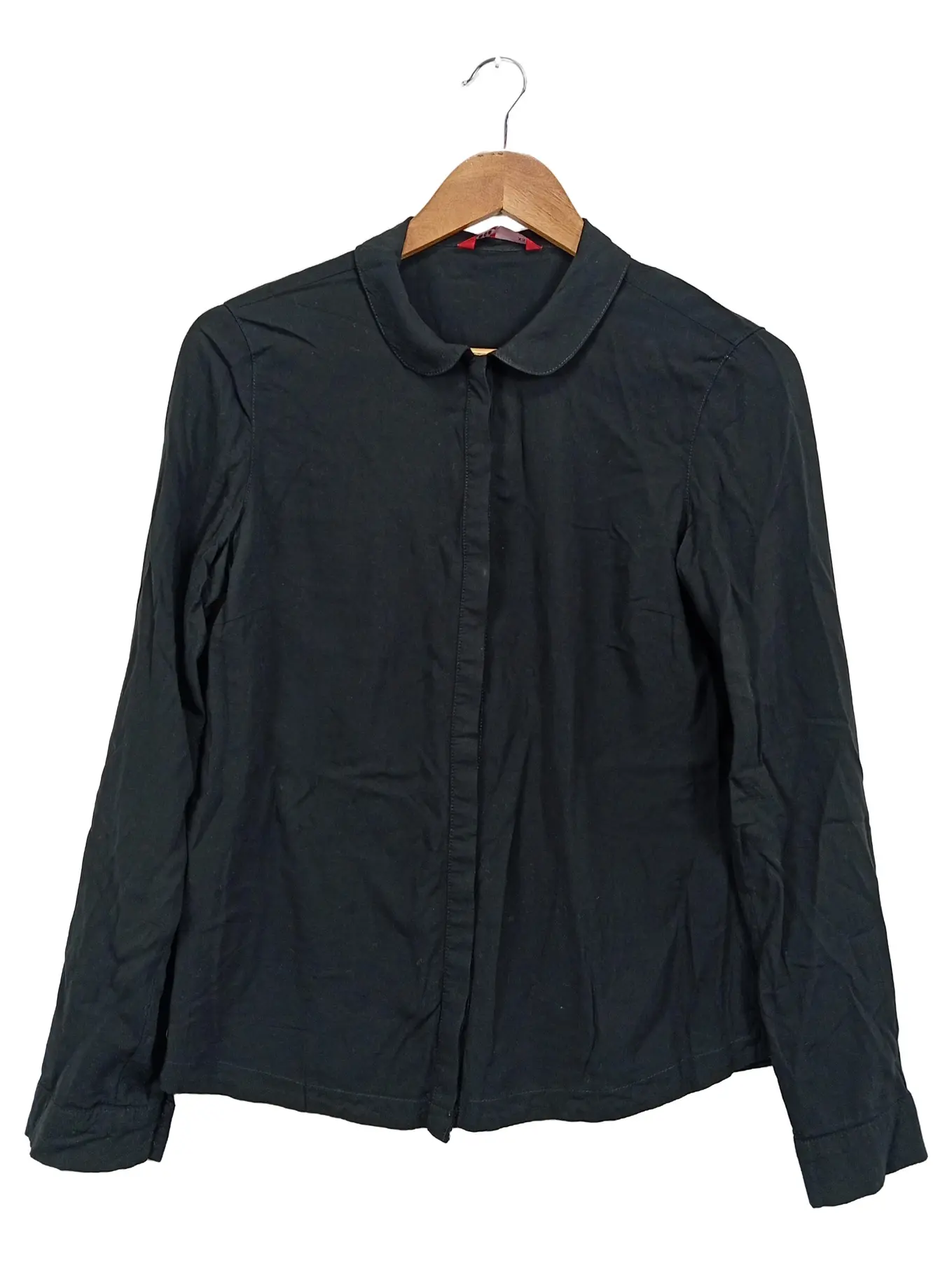 EDC BY ESPRIT EDC Damen Hemdbluse Schwarz Gr. XXS Casual Viskose Bluse