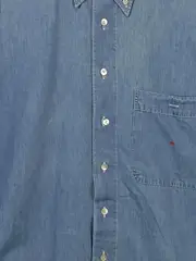 Vorschaubild 3 von Herren Jeanshemd Blau Gr. 52/XL Casual Langarm