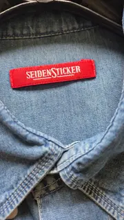 Vorschaubild 4 von Herren Jeanshemd Blau Gr. 52/XL Casual Langarm
