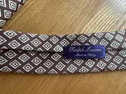 Vorschaubild 3 von Herren Krawatte Seide Braun Geometrisch Klassisch 160cm 8cm