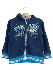 Vorschaubild 1 von Kinder Kapuzenpullover Piraten Motiv Gr. 104/110 Blau Baumwolle