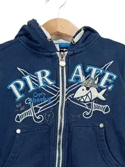 Vorschaubild 2 von Kinder Kapuzenpullover Piraten Motiv Gr. 104/110 Blau Baumwolle