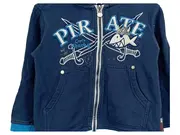 Vorschaubild 3 von Kinder Kapuzenpullover Piraten Motiv Gr. 104/110 Blau Baumwolle