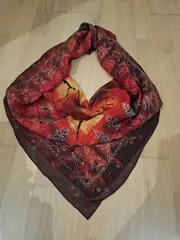 Vorschaubild 2 von Damen Tuch Halstuch Elegant Rot Abstrakt 85x85 cm Polyester