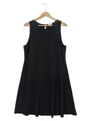 Vorschaubild 1 von Damen Freizeitkleid Gr. 38/M Schwarz Rippstrick ärmellos