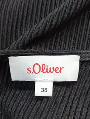 Vorschaubild 3 von Damen Freizeitkleid Gr. 38/M Schwarz Rippstrick ärmellos