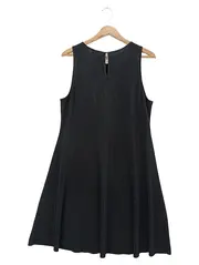 Vorschaubild 2 von Damen Freizeitkleid Gr. 38/M Schwarz Rippstrick ärmellos