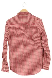 Vorschaubild 2 von Herren Freizeithemd Kariert Rot Langarm Gr. 46/S Baumwolle