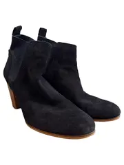 Vorschaubild 2 von Damen Chelsea Boots Wildleder Absatzschuhe Gr. 39 Blau Casual