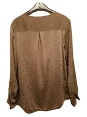 Vorschaubild 4 von Damen Bluse Gr. 40 L Grau Langarm V-Ausschnitt Casual