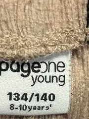Vorschaubild 3 von Young Mädchen Stoffhose Shorts Gr. 140 Beige Gestreift