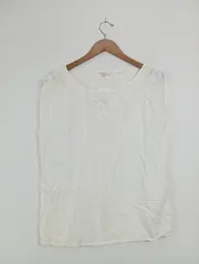 Vorschaubild 2 von Damen Bluse Gr. 36 Weiß Casual Stickerei Viskose