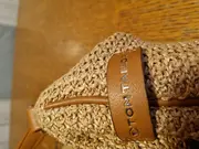 Vorschaubild 3 von Umhängetasche Damen Beige Casual geflochtenes Design Lederdetails