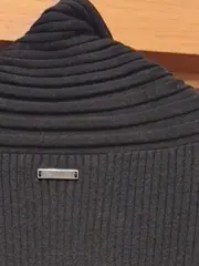 Vorschaubild 4 von Damen Strickjacke Schwarz Gr. 34/XS Casual Rippstrick