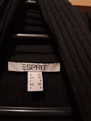 Vorschaubild 5 von Damen Strickjacke Schwarz Gr. 34/XS Casual Rippstrick