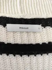 Vorschaubild 6 von Damen Strickjacke gestreift Rippstrick Knopfleiste Schwarz L