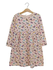 Vorschaubild 1 von Kinder Freizeitkleid Rosa 110 Tiermotiv Rüschen Baumwolle