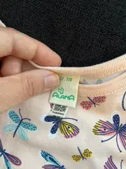 Vorschaubild 3 von Kinder Freizeitkleid Rosa 110 Tiermotiv Rüschen Baumwolle