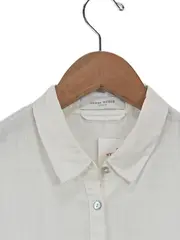 Vorschaubild 2 von Damen Hemdbluse Gr. 42 Weiß Casual Langarm Bluse