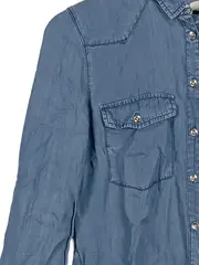 Vorschaubild 2 von Damen Jeanskleid Gr. 34/XS Blau Casual Hemdblusenkleid