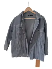 Vorschaubild 1 von Damen Cordjacke Grau XS Casual Baumwolle