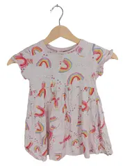 Vorschaubild 1 von Kinder Freizeitkleid Mädchen Gr. 92 Mehrfarbig Regenbogen Motiv