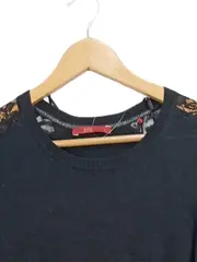 Vorschaubild 3 von edc Strickkleid Damen Gr. 40 L Schwarz Spitze Freizeitkleid Midikleid