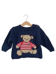 Vorschaubild 1 von Kinder Pullover Bär Gr. 92 (2 Jahre) Blau Charmant Strick