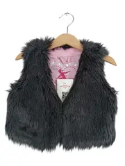 Vorschaubild 1 von Fellweste Mädchen Gr. 104/110 Kunstfell Weste Grau