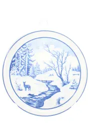 Vorschaubild 1 von Sammelteller Niederthäler Hof Winterlandschaft Reh Blau 20cm