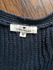 Vorschaubild 2 von Damen Strickjacke Gr. 38/M Blau Casual Rippstrick