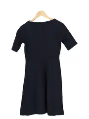Vorschaubild 2 von Damen Freizeitkleid Gr. 34/XS Marineblau Minimalistisch Modern Wolle
