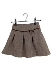 Vorschaubild 1 von Kinder A-Linienrock Gr. 104 Braun Wollrock Klassisch Schleife