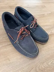 Vorschaubild 5 von Herren Bootsschuhe Schnürschuhe Leder Blau Gr. 45 Maritim