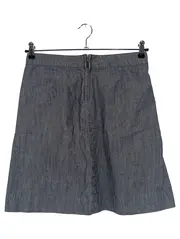 Vorschaubild 2 von Faltenrock Damen Gr. 38/M Grau Klassisch Baumwolle