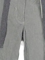 Vorschaubild 4 von Damen Stoffhose Gr. W31 L Grau Gestreift Baumwolle Freizeit