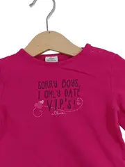 Vorschaubild 3 von Mädchen Langarmshirt Gr. 74 Pink Casual mit Aufdruck