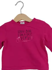 Vorschaubild 4 von Mädchen Langarmshirt Gr. 74 Pink Casual mit Aufdruck