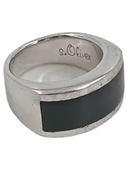 Vorschaubild 1 von Herren Ring Silber Schwarz Gr. 11 Modern Edelstahl Bandring