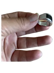 Vorschaubild 3 von Herren Ring Silber Schwarz Gr. 11 Modern Edelstahl Bandring