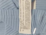 Vorschaubild 4 von Kinder Top Gr. 140 Blau Rippstrick Schriftzug Casual Baumwolle