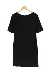 Vorschaubild 2 von FEMME Damen Strickkleid Gr. 40/L Schwarz Grafisch Elegant Midikleid