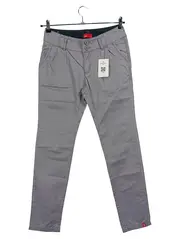 Vorschaubild 1 von Damen Stoffhose Chino Gr. W32/40 Grau Baumwolle NEU