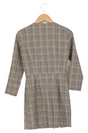 Vorschaubild 2 von Damen Blusenkleid Gr. 36/S Grau Kariert Preppy Elegant Business