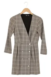 Vorschaubild 1 von Damen Blusenkleid Gr. 36/S Grau Kariert Preppy Elegant Business